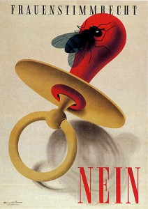 Plakat zum Frauenstimmrecht 1946 (Schweiz) @Plakatsammlung, Museum für Gestaltung Zürich