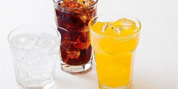 Picture of three sugary drinks