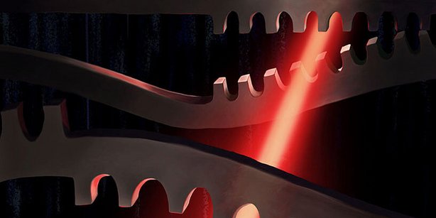 Künstlerische Darstellung der bosonischen Kitaev-Kette