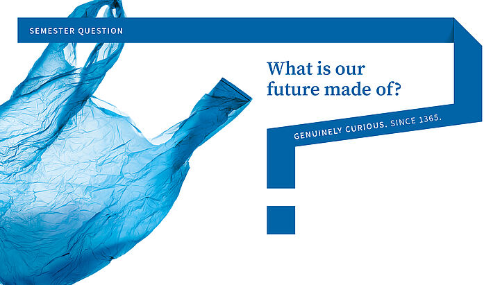graphic showing the semester question 'What is our future made of?'