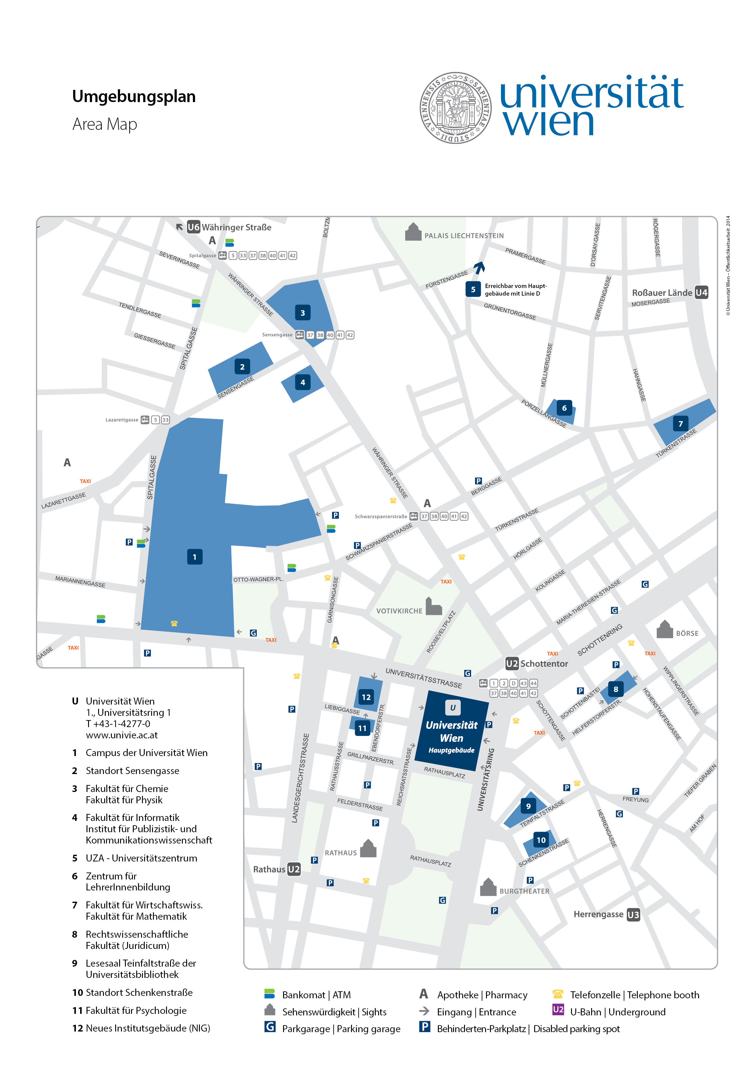 Main building, maps & floor plans